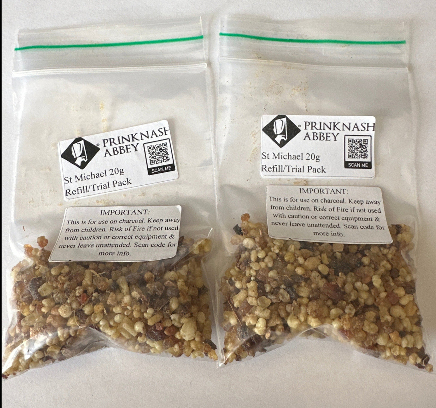 2 x Trial Packs of Prinknash Abbey Resin Incense 20g St Michael Blend