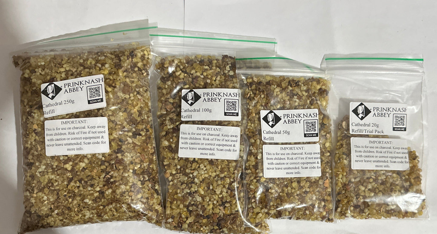 Genuine Prinknash Abbey Resin Incense Refill Bags - Cathedral Blend