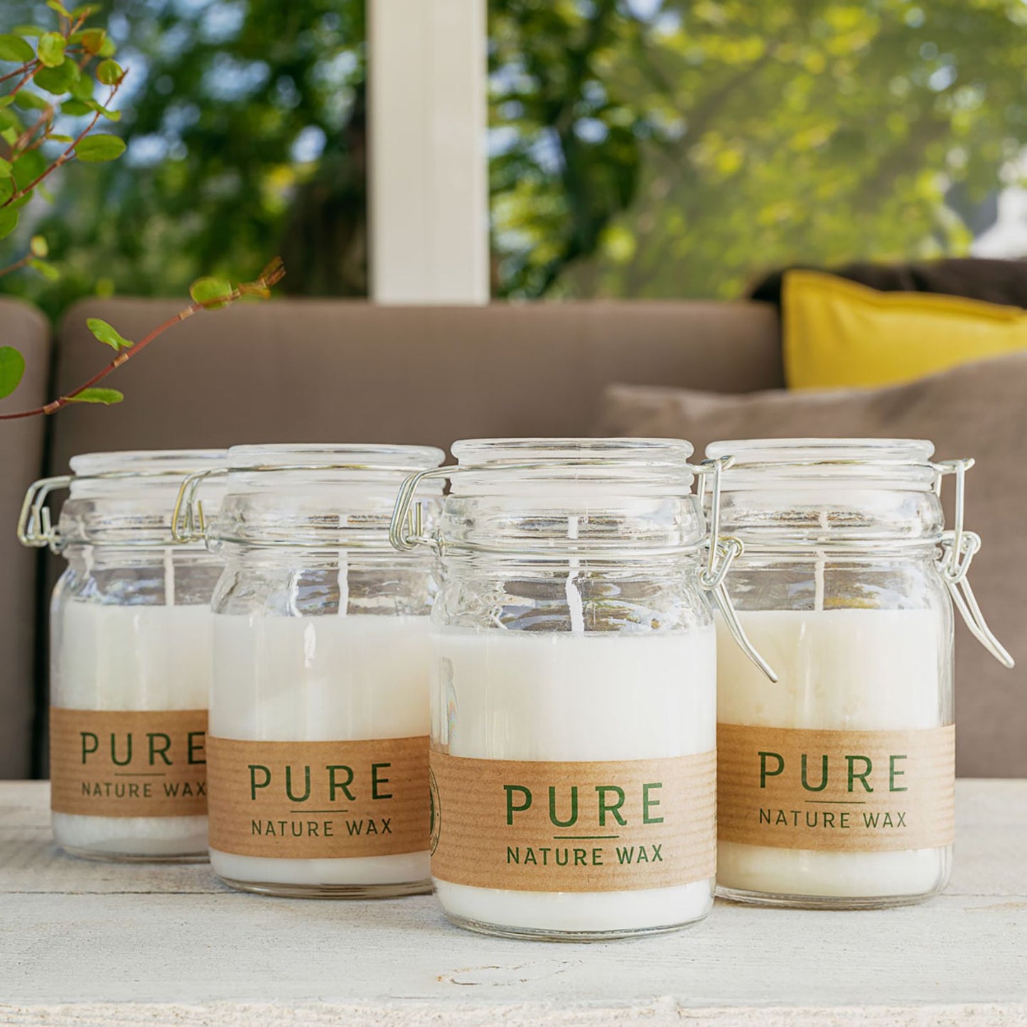 Pure Olive Wax Jar Candle 120x70 - White - Vivid Aromas UK
