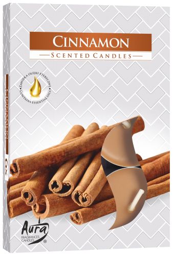 Set of 6 Scented Tealights - Cinnamon - Vivid Aromas UK