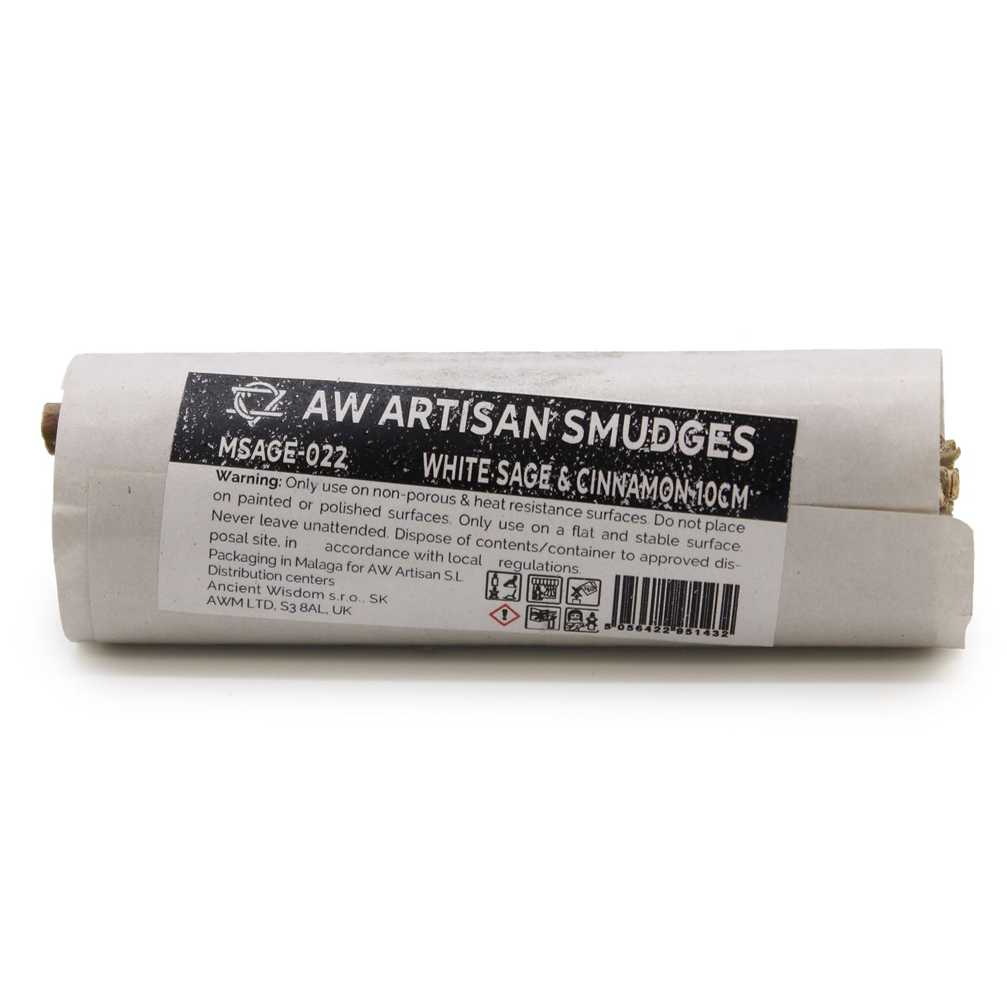 Smudge Stick - White Sage & Cinnamon 10cm - Vivid Aromas UK