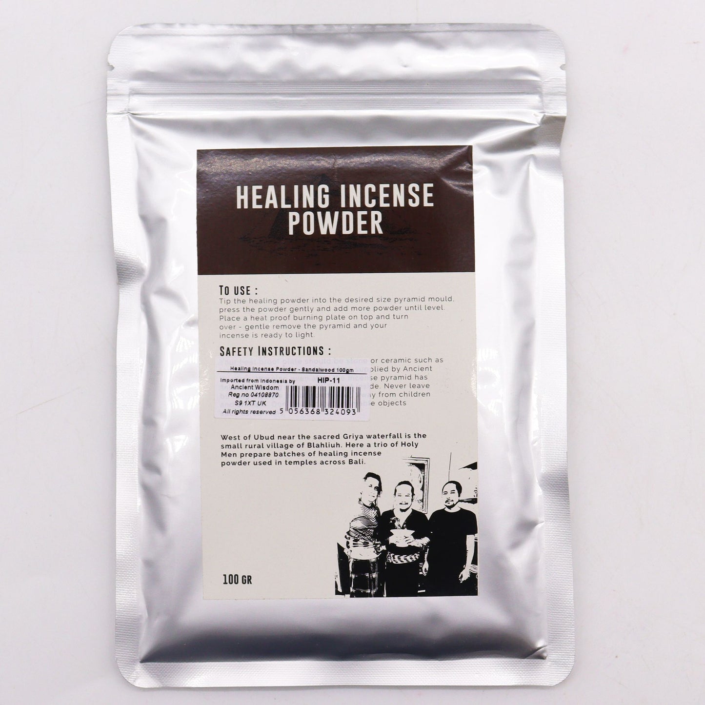 Healing Incense Powder - Sandalwood 100gm - Vivid Aromas UK