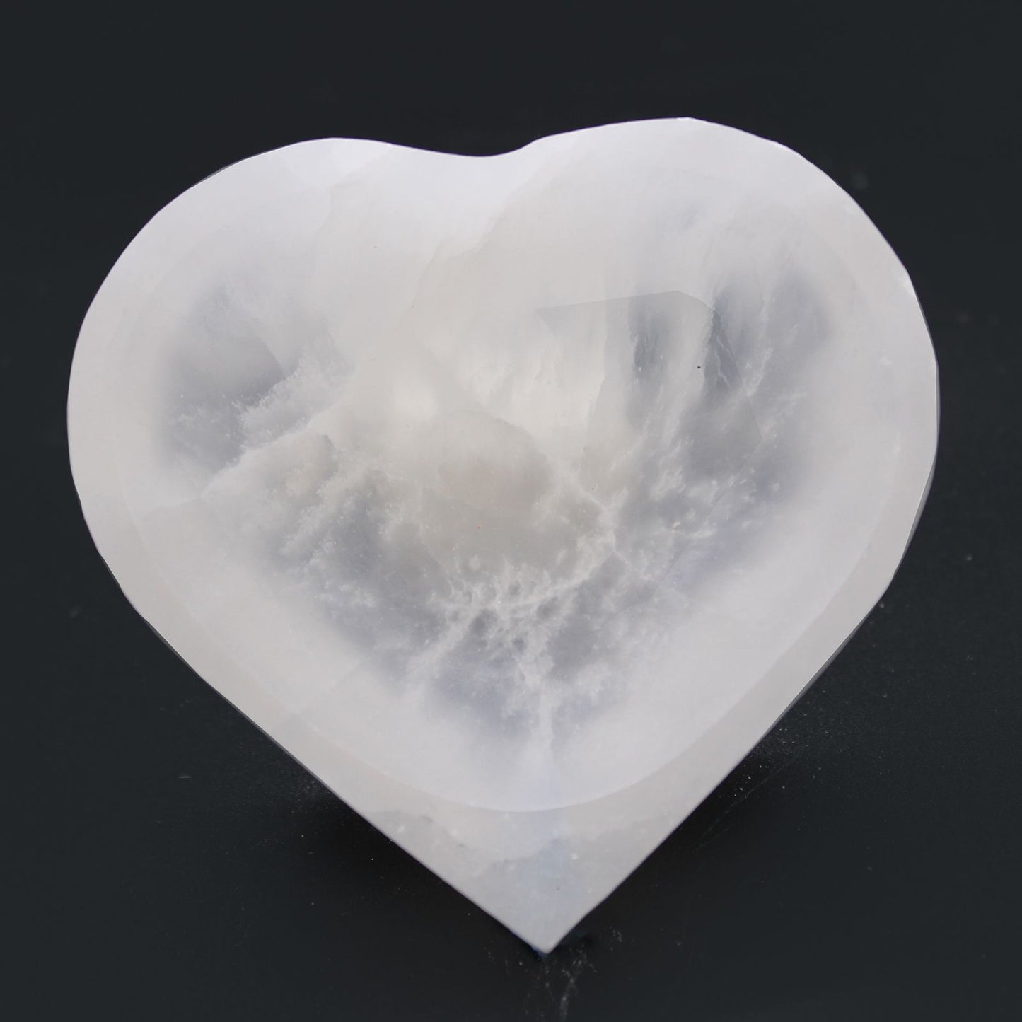 Selenite Heart Bowl - 10cm - Vivid Aromas UK