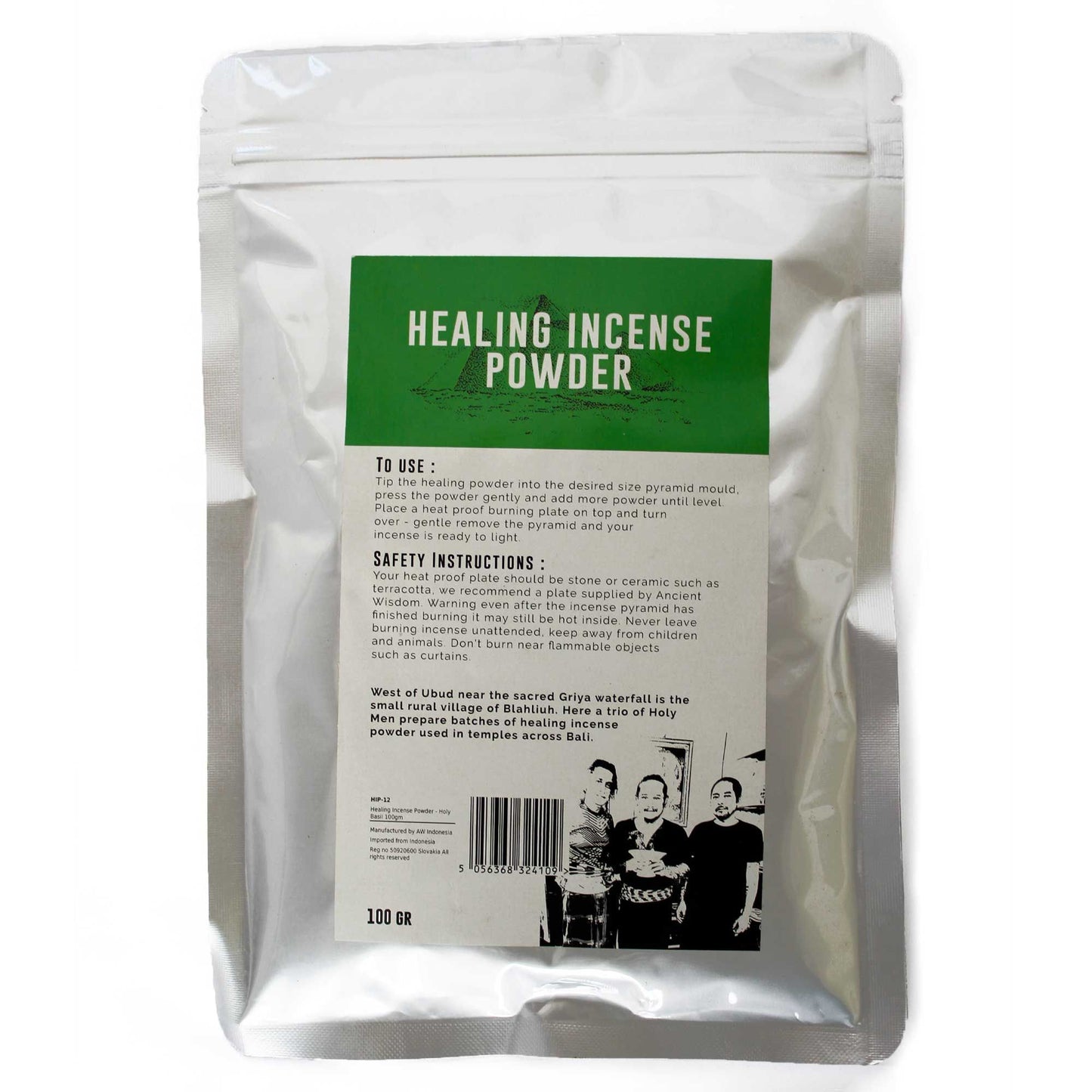 Healing Incense Powder - Holy Basil 100gm - Vivid Aromas UK