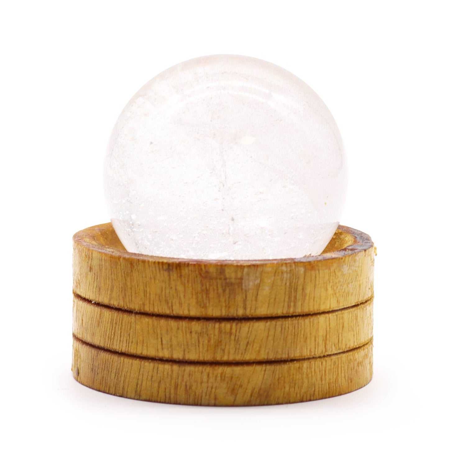 Gemstone Sphere 50mm - Clear Quartz with Stand - Vivid Aromas UK