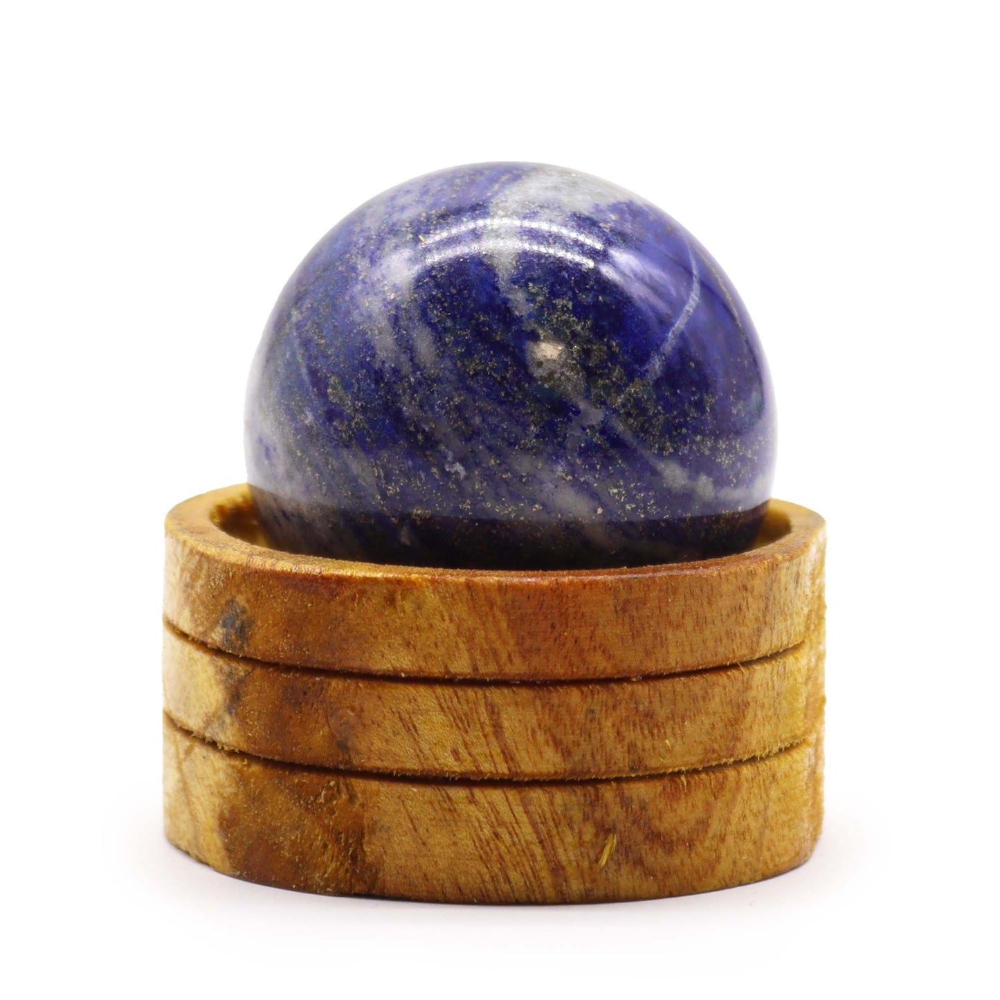 Gemstone Sphere 50mm - Afghan Lapis with Stand - Vivid Aromas UK