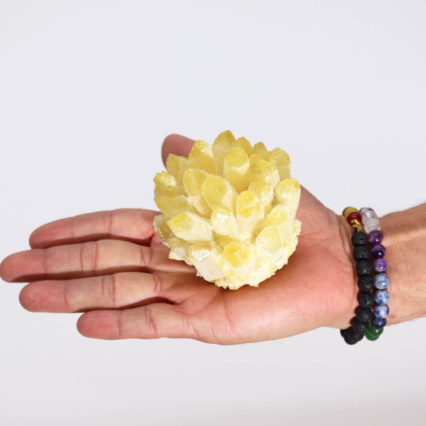 Natural Quartz Cluster - Yellow Ghost Quartz - Vivid Aromas UK