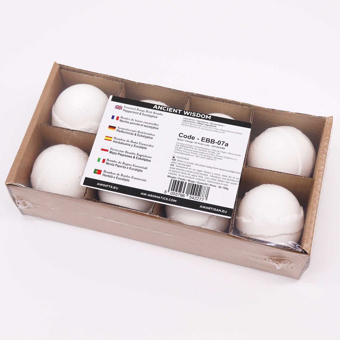 Essential Oil Bath Bomb - Peppermint & Eucalyptus - Vivid Aromas UK