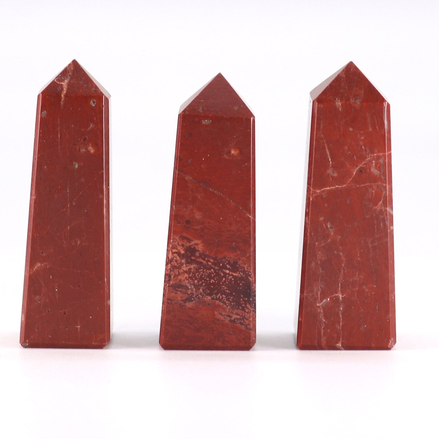 Gemstone Obelisk Point approx 5cm - Red Jasper - Vivid Aromas UK