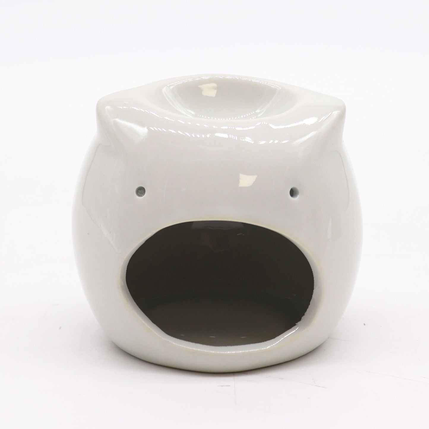 Classic White Oil Burner - Short Owl - Vivid Aromas UK