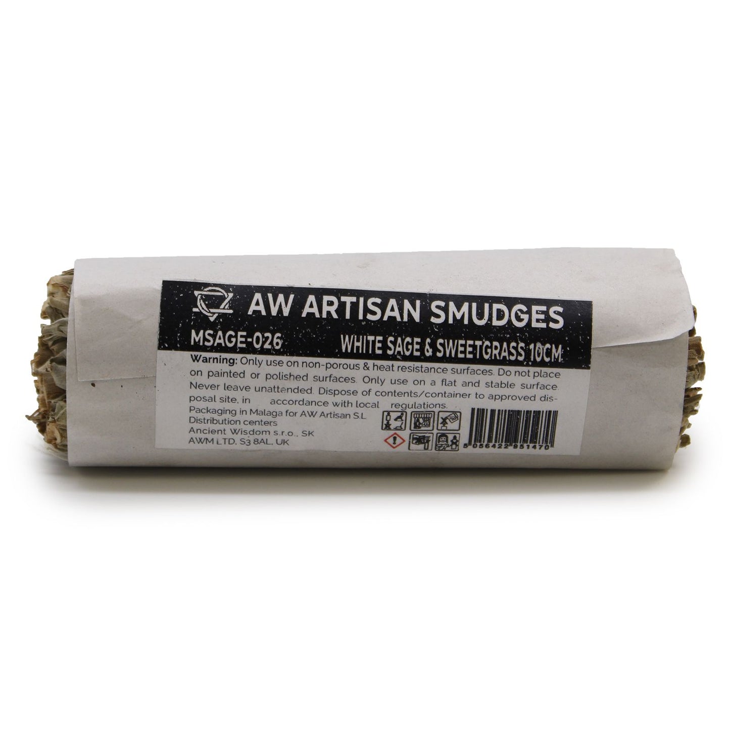 Smudge Stick - White Sage & Sweetgrass 10cm - Vivid Aromas UK