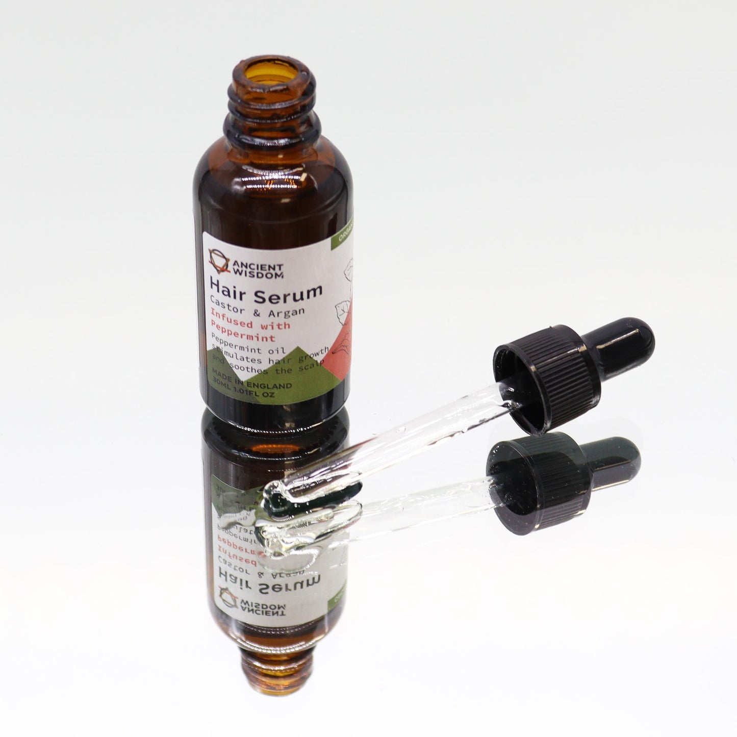 Organic Hair Serum 30ml - Peppermint - Vivid Aromas UK
