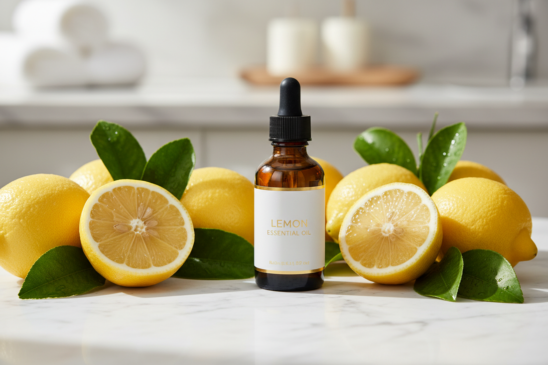 fresh lemons on white marble — bright, clean, uplifting