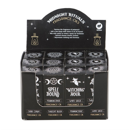Set of 12 Midnight Rituals Fragrance Oils in Display