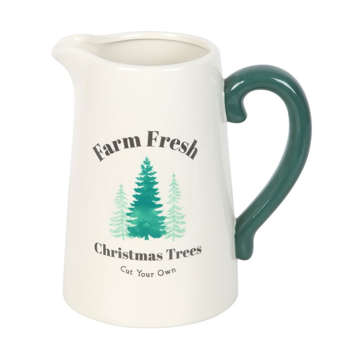 Farm Fresh Christmas Trees Ceramic Flower Jug
