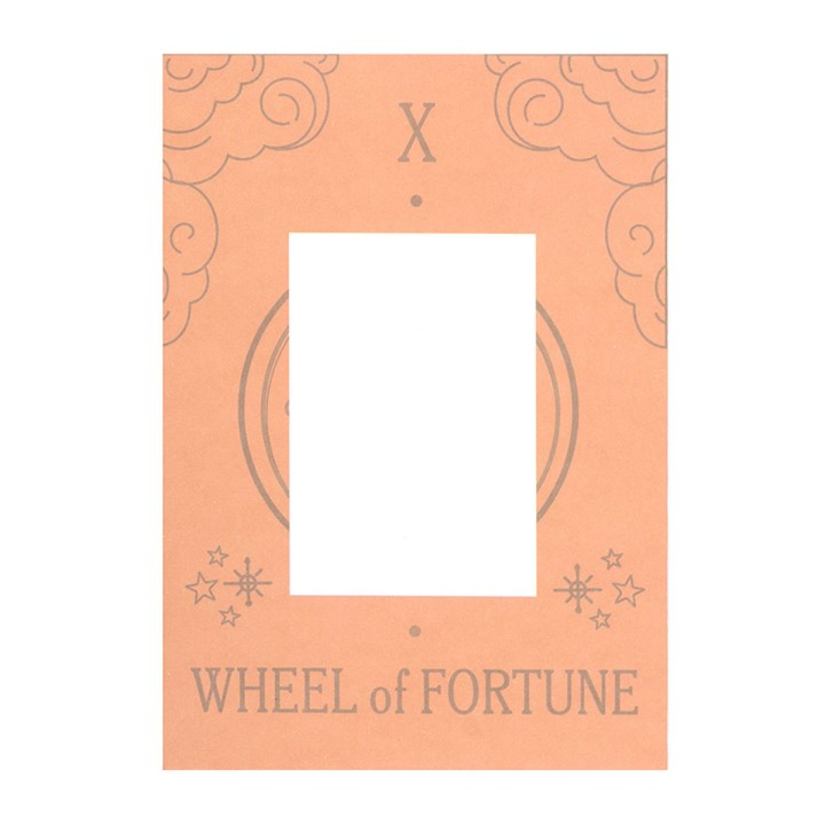 The Wheel of Fortune Vintage Tarot Necklace on Greeting Card