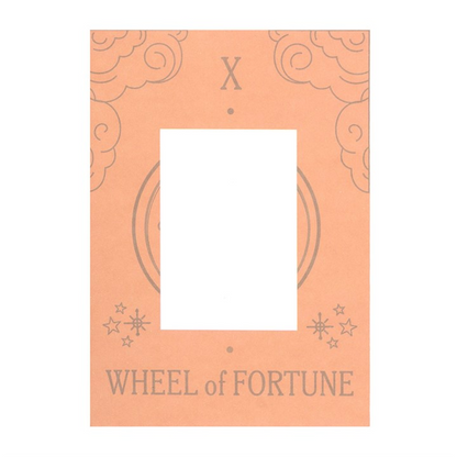 The Wheel of Fortune Vintage Tarot Necklace on Greeting Card