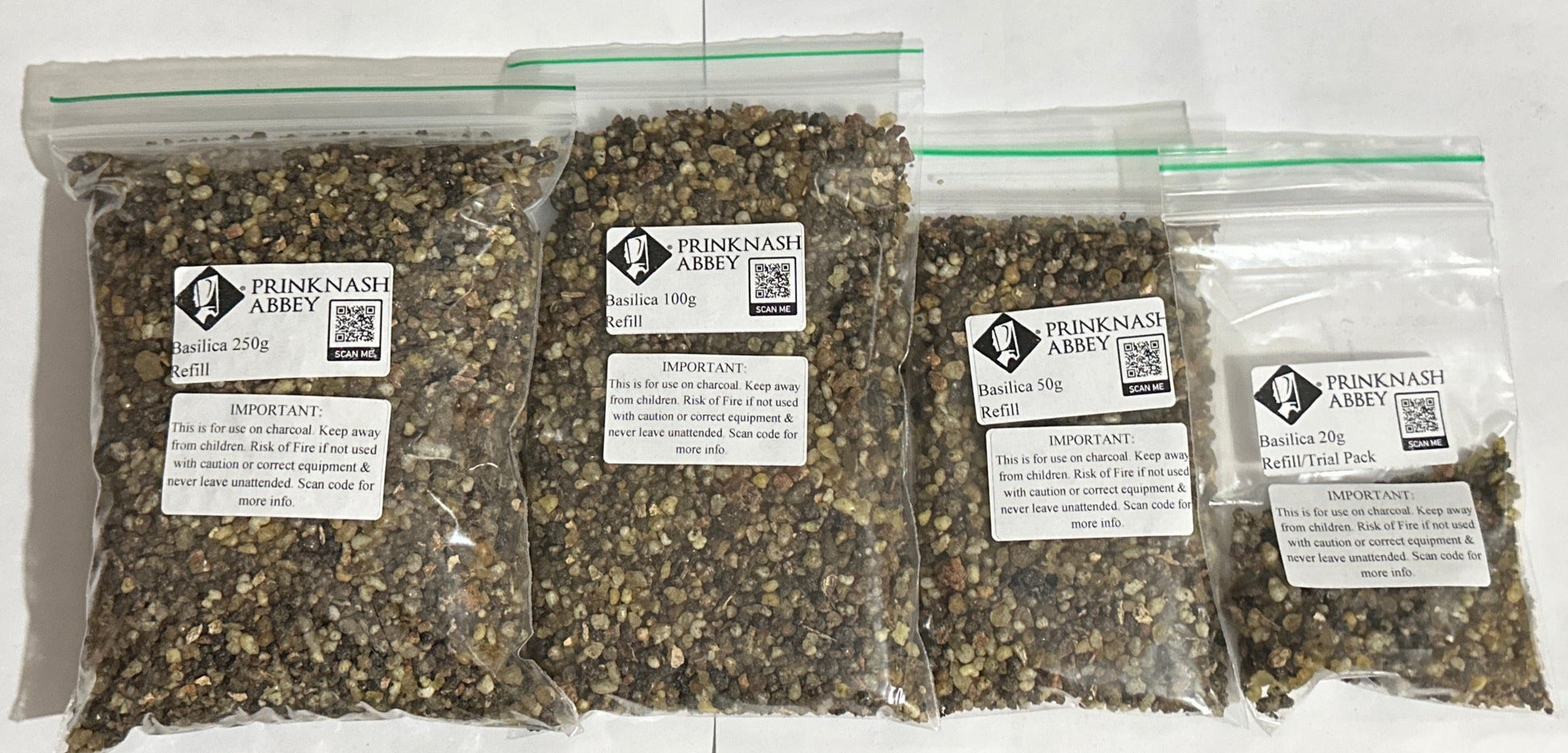Prinknash Abbey All weights for Refill bags Baslilca Resin Incense