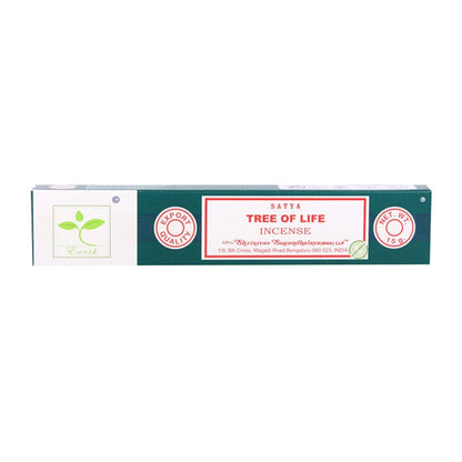 6 Packs of Tree of Life Earth Incense by Satya - Vivid Aromas UK