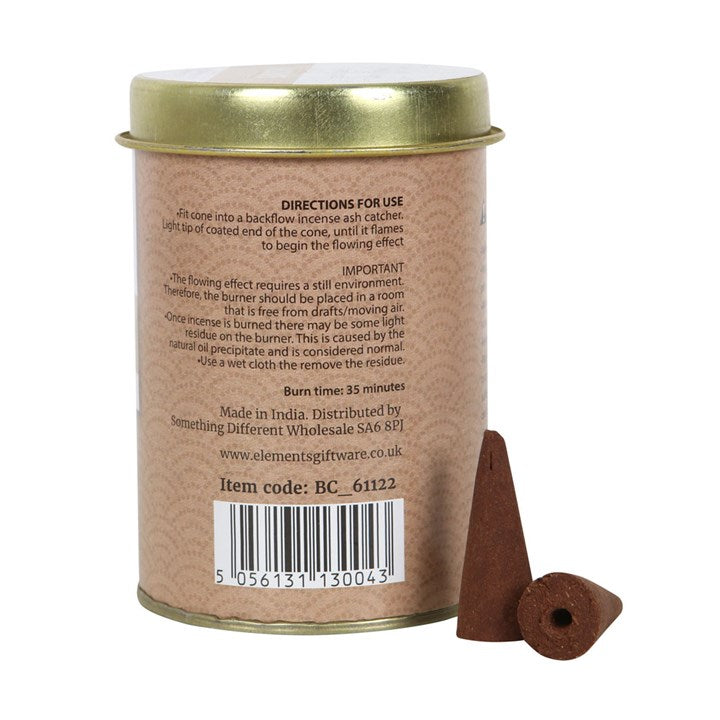 6 Tins of Elements Palo Santo Jumbo Backflow Cones - Vivid Aromas UK