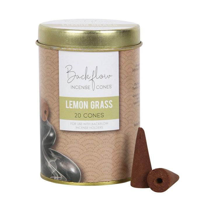 6 Tins of Elements Lemon Grass Jumbo Backflow Cones - Vivid Aromas UK