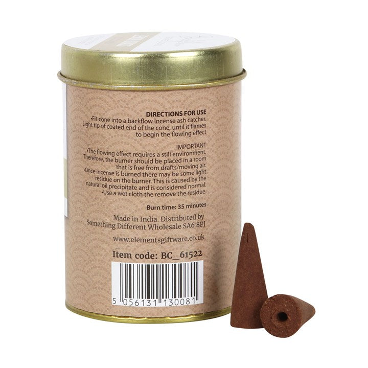6 Tins of Elements Lemon Grass Jumbo Backflow Cones - Vivid Aromas UK