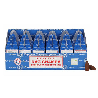 Set of 6 Nag Champa Backflow Dhoop Cones by Satya