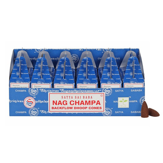 Set of 6 Nag Champa Backflow Dhoop Cones by Satya