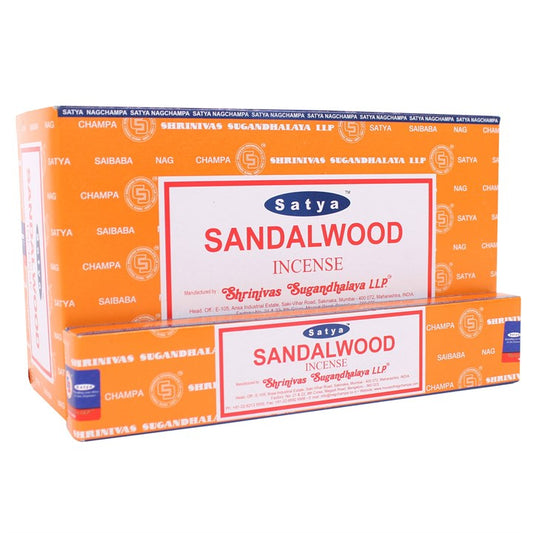 Set of 12 Sandalwood Incense by Satya (12/50) - Vivid Aromas UK