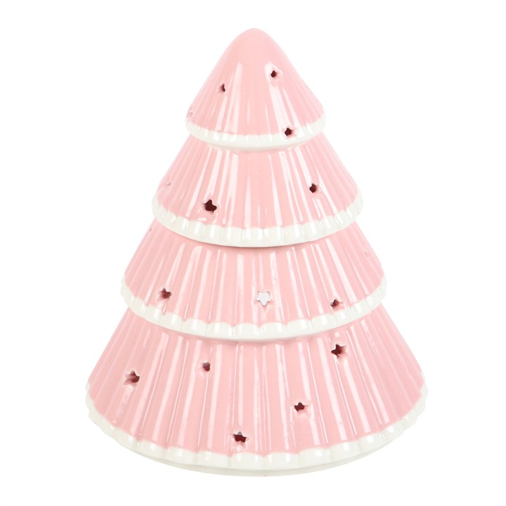 Pink Christmas Tree Oil Burner - Vivid Aromas UK