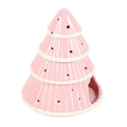 Pink Christmas Tree Oil Burner - Vivid Aromas UK