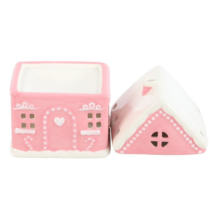Pink Gingerbread House Ceramic Oil Burner