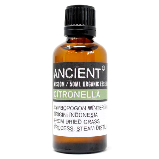 Citronella Organic Essential Oil 50ml - Vivid Aromas UK