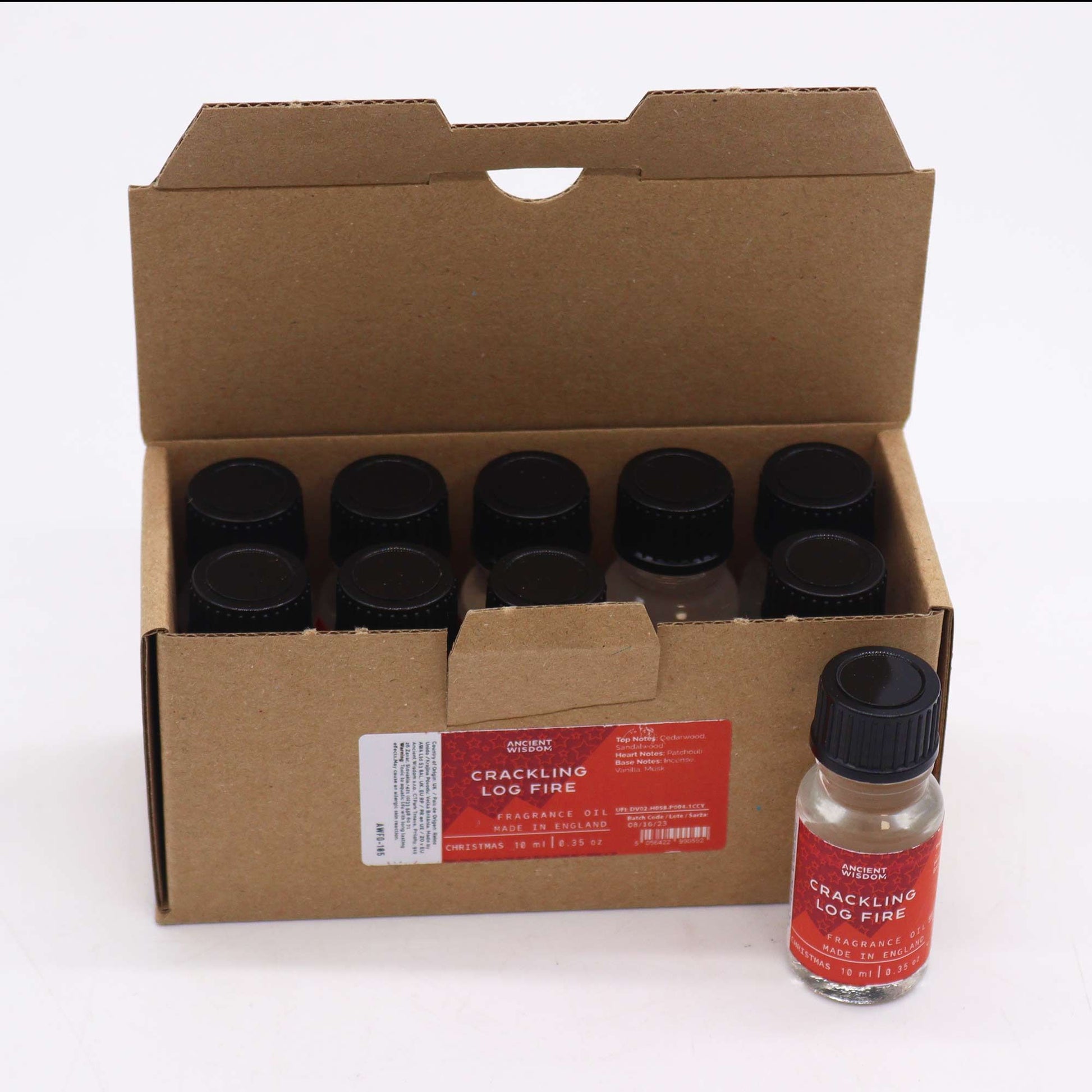 Crackling Log Fire Fragrance Oil 10ml - Vivid Aromas UK