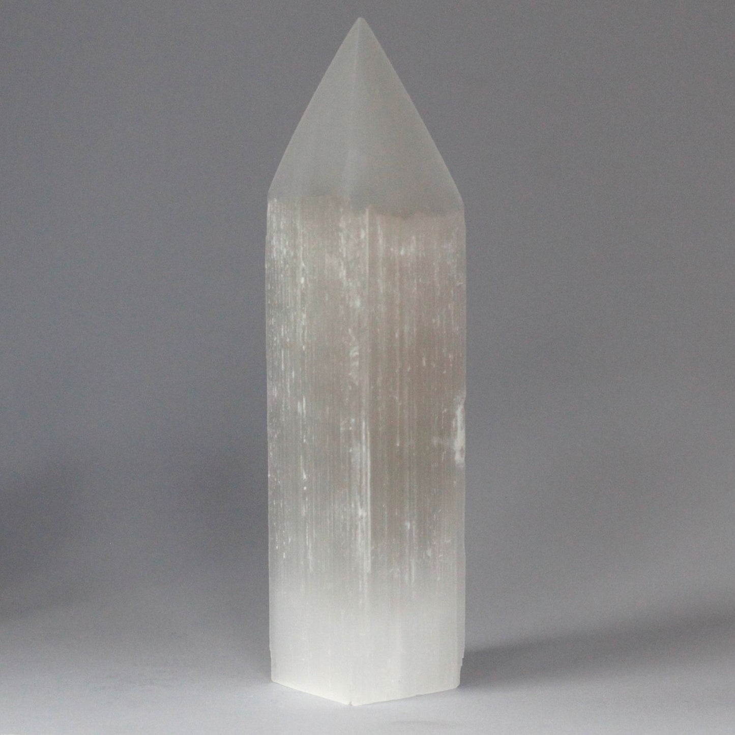 Selenite Pencil Point Tower - 20 cm - Vivid Aromas UK