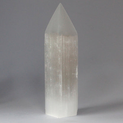 Selenite Pencil Point Tower - 20 cm - Vivid Aromas UK