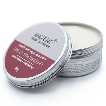 Scented Shea Body Butter 90g - Sweet Strawberry - Vivid Aromas UK