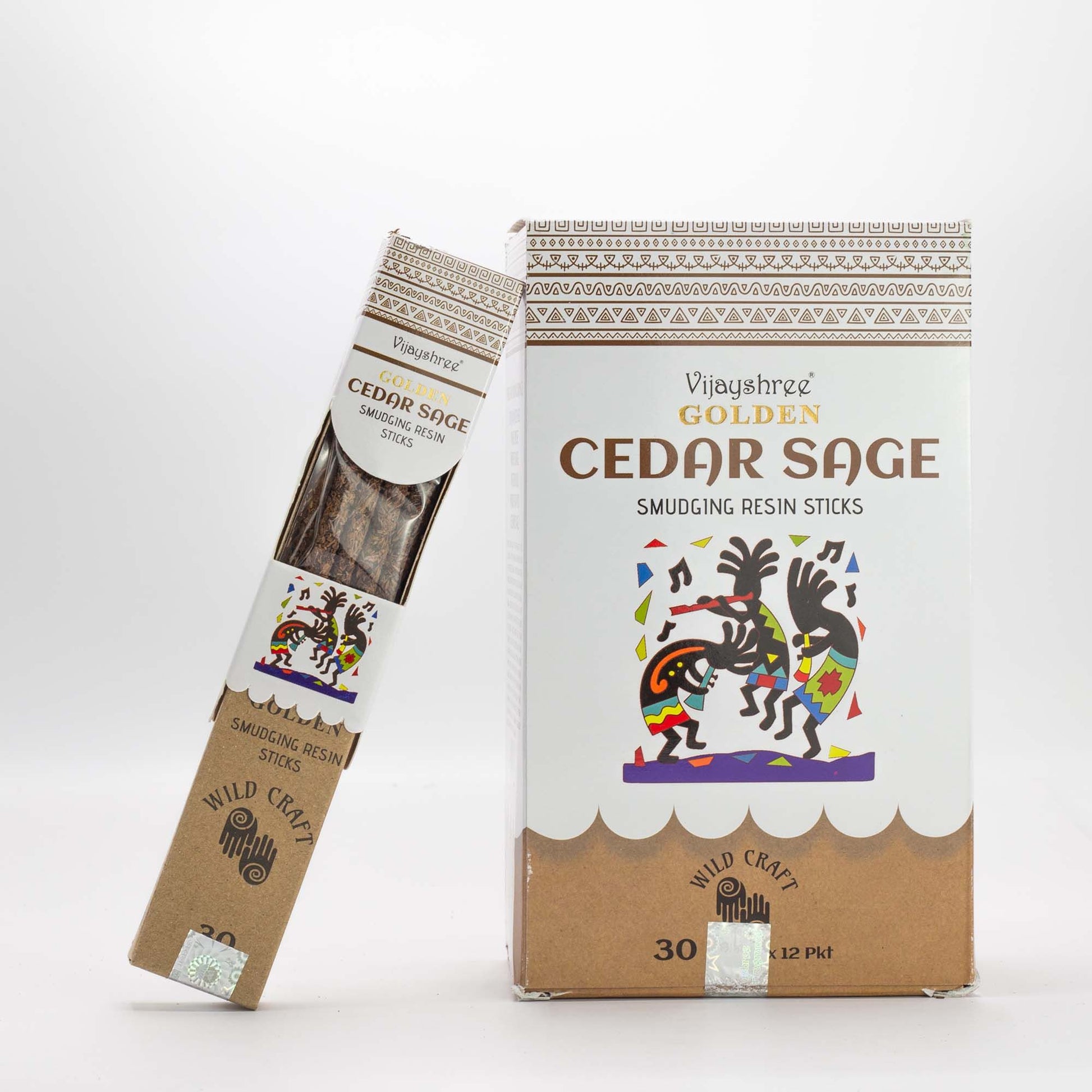 Golden Cedar Sage Smudging Resin Sticks – 30g - Vivid Aromas UK