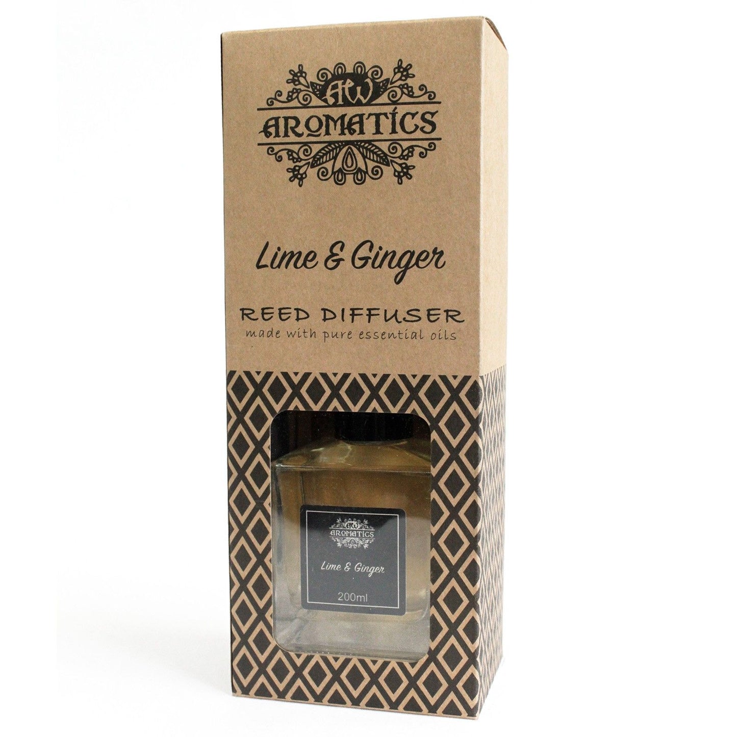 200ml Lime & Ginger Essential Oil Reed Diffuser - Vivid Aromas UK