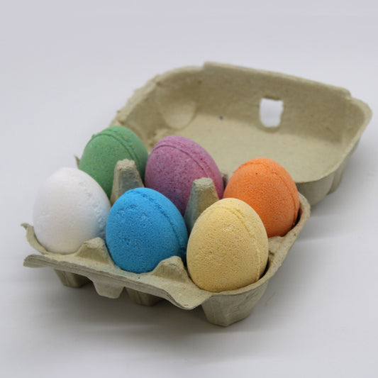 6 Bath Eggs in a Tray - Banana - Vivid Aromas UK