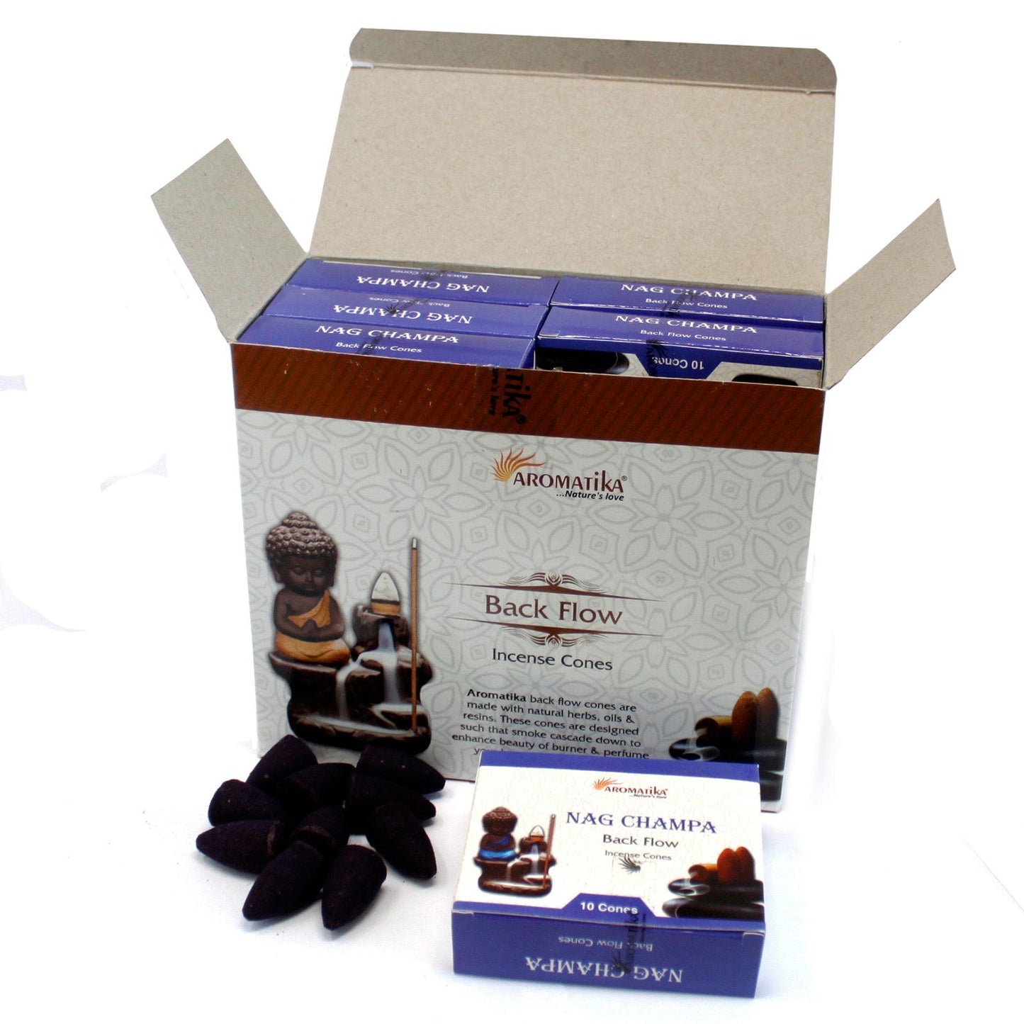 Aromatica Backflow Incense Cones - White Sage - Vivid Aromas UK