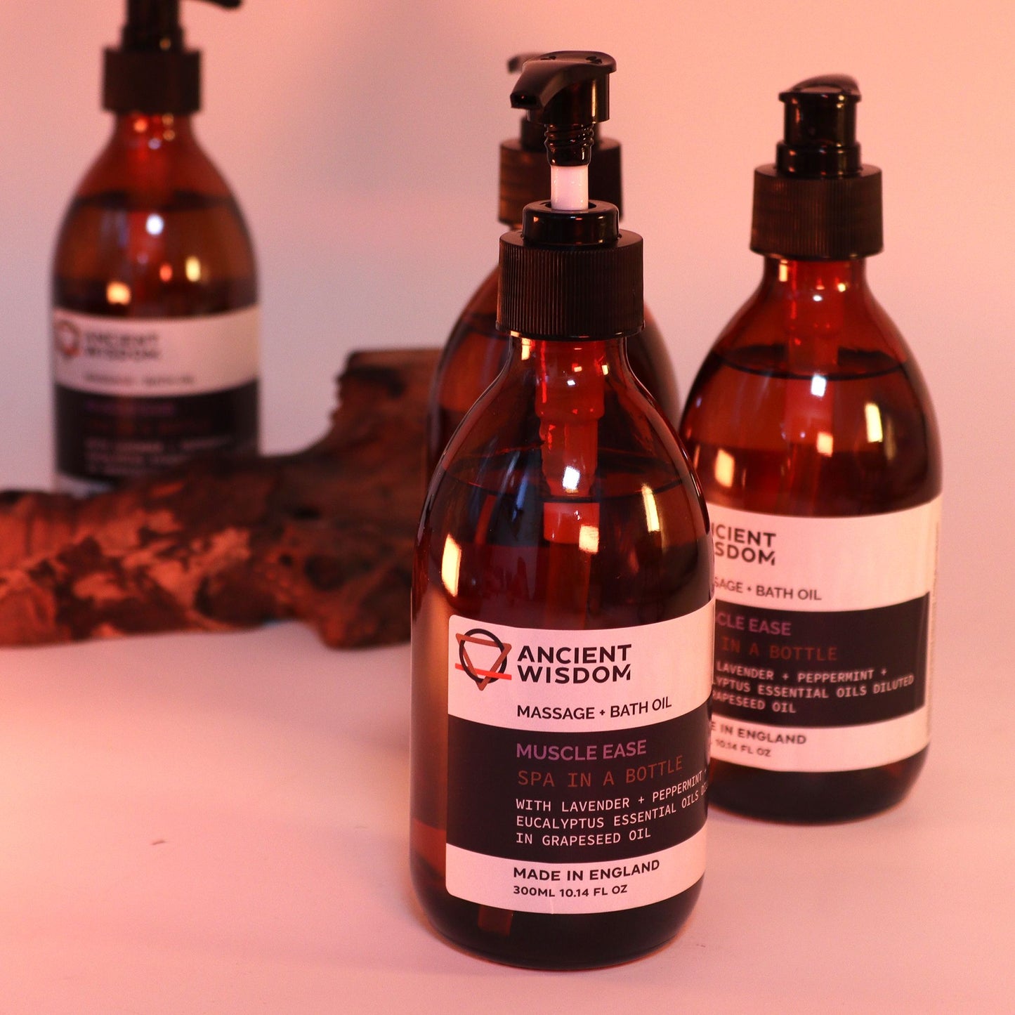 Aromatherapy Massage and Bath Oil - Muscle Ease 300ml - Vivid Aromas UK