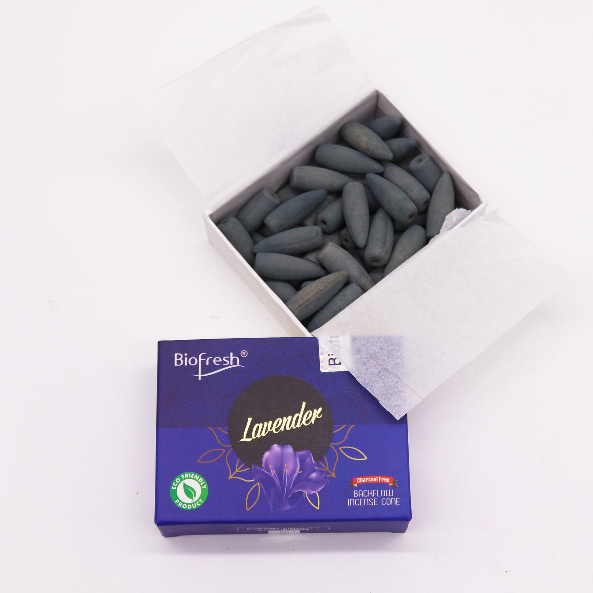 Biofresh Backflow Incense Cones - Lavender - Vivid Aromas UK