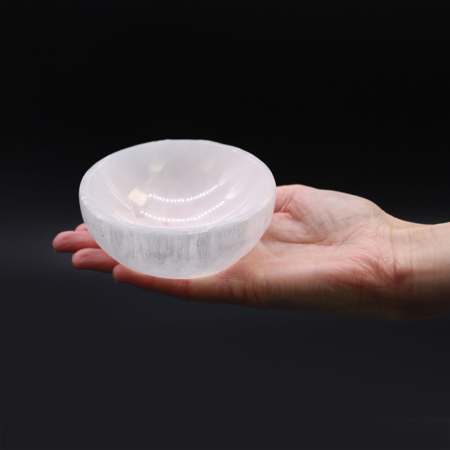 Selenite Round Bowl - 10cm - Vivid Aromas UK