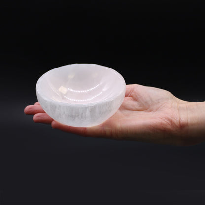 Selenite Round Bowl - 10cm - Vivid Aromas UK