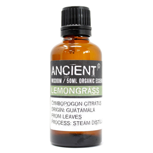 Lemongrass Organic Essential Oil 50ml - Vivid Aromas UK