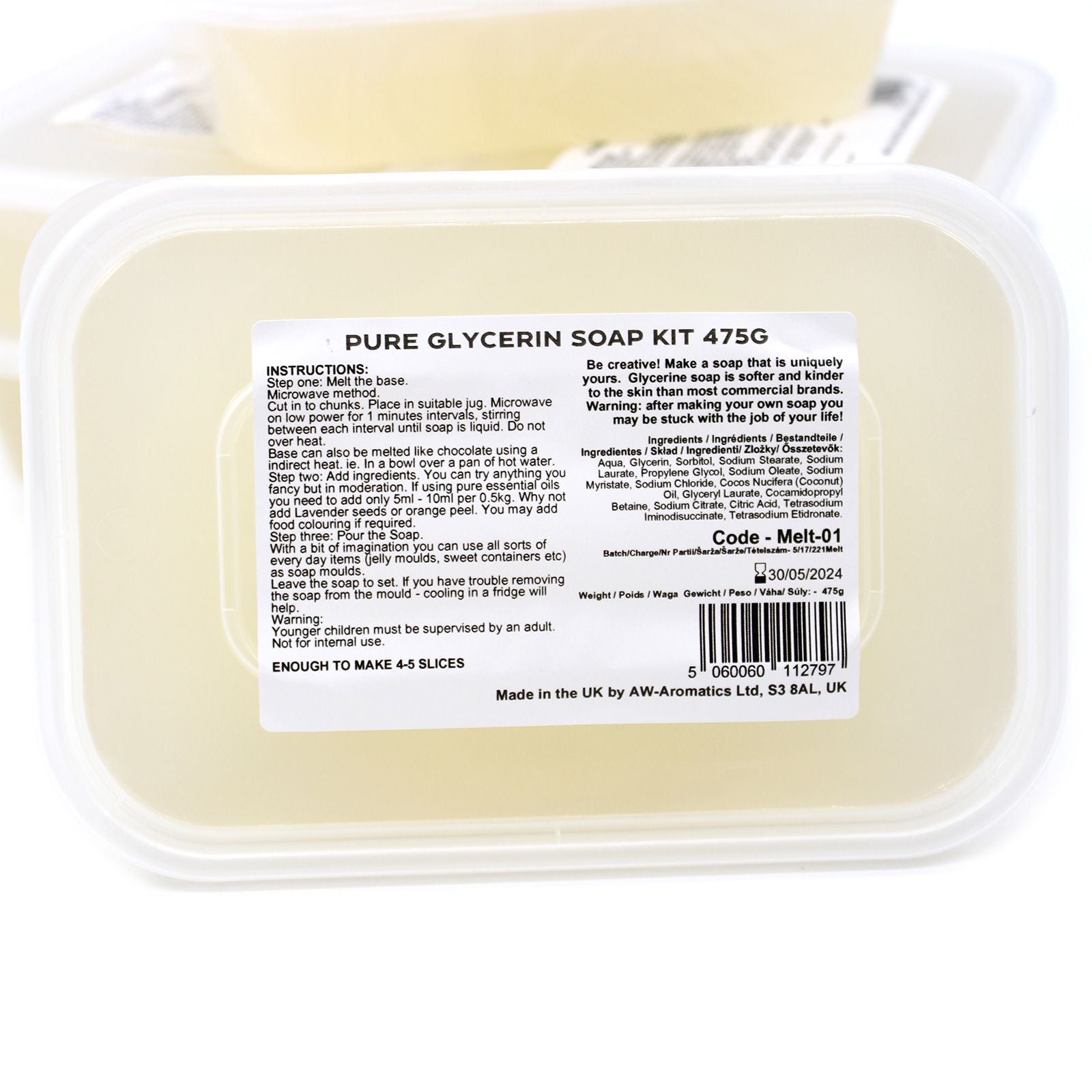 Melt and Pour 475g Soap Kit - Vivid Aromas UK