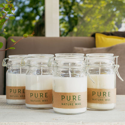 Pure Olive Wax Jar Candle 120x70 - White - Vivid Aromas UK