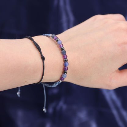 Zodiac Crystal Candle with Gemstone Bracelet - Sagittarius - Vivid Aromas UK