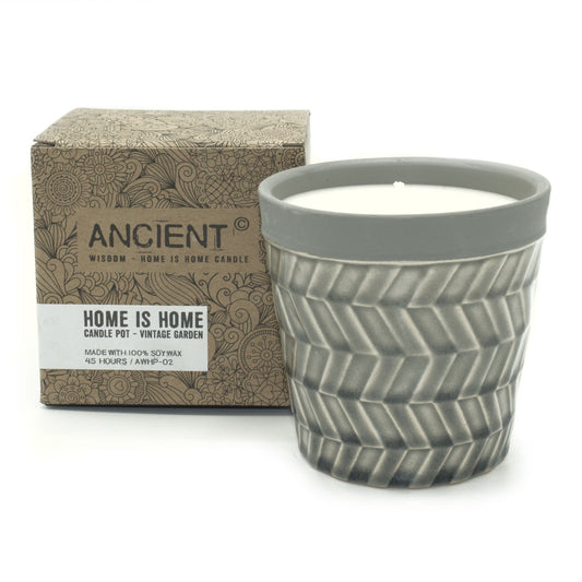 Home is Home Candle Pots - Vintage Garden - Vivid Aromas UK